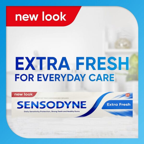 Sensodyne Toothpaste For Sensitive Teeth, Extra Fresh Flavour,100Ml, (2 Value Pack) - Image 2