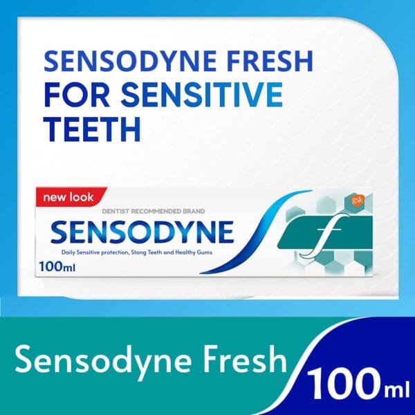 Sensodyne Toothpaste Flouride For Sensitive Teeth, Fresh Flavour, 100Ml, (2 Value Pack) - Image 2